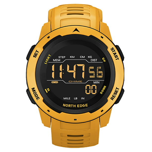 Reloj digital para hombre relojes deportivos para hombre, reloj despertador  con podómetro de doble NORTH EDGE Reloj digital
