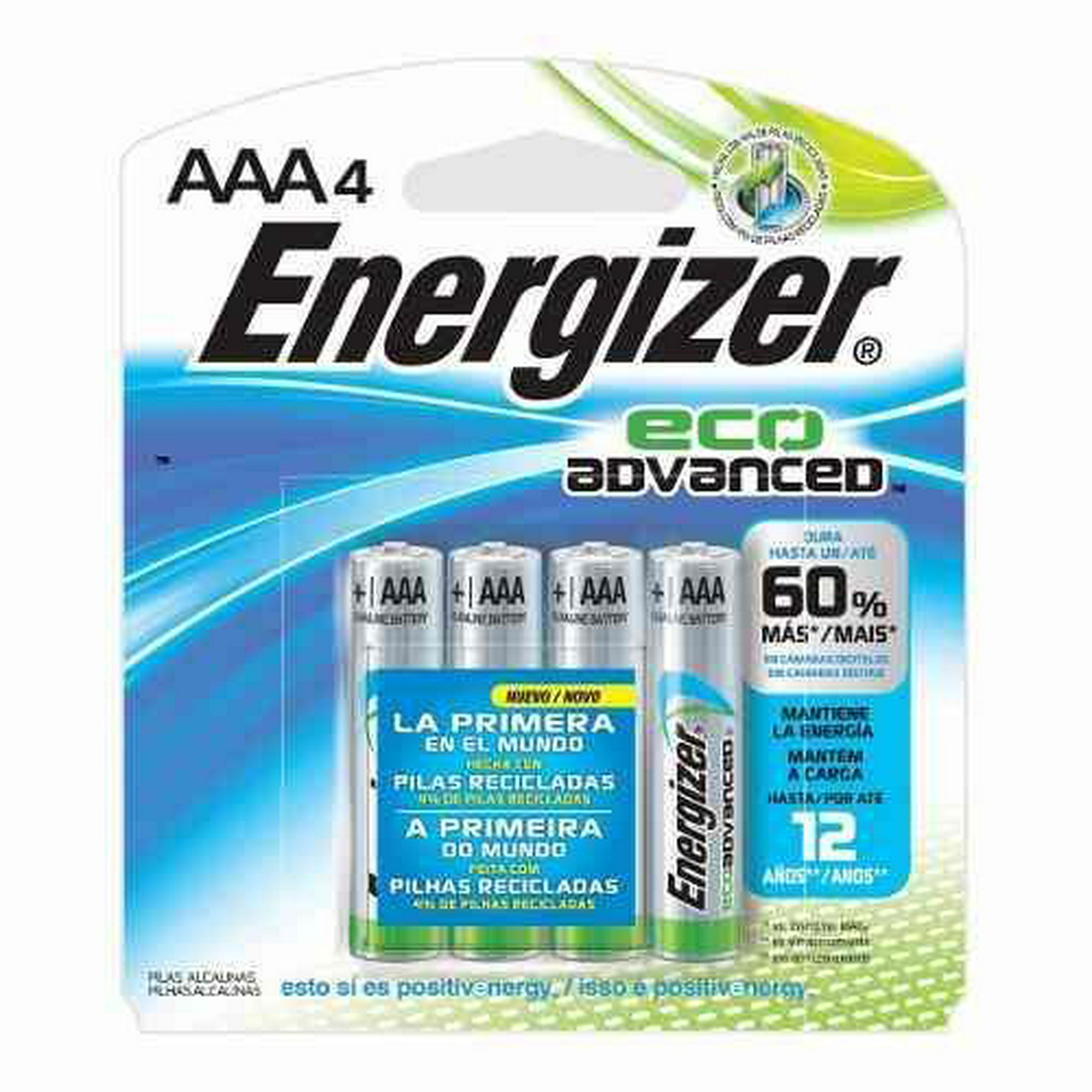 Pila energizer alcalina eco-Advance aaa c/4 bp4 xr92bp-4mx energizer aaa