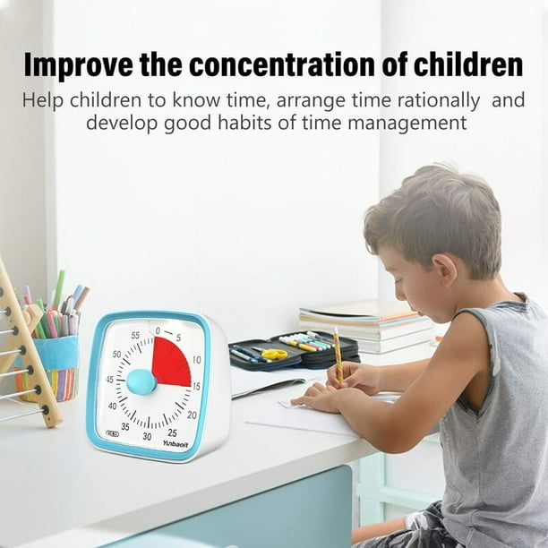 Temporizador Visual Digital de 60 minutos para niños y adultos, reloj de  Cuenta Regresiva para hornear, temporizador silencioso, gestión del tiempo