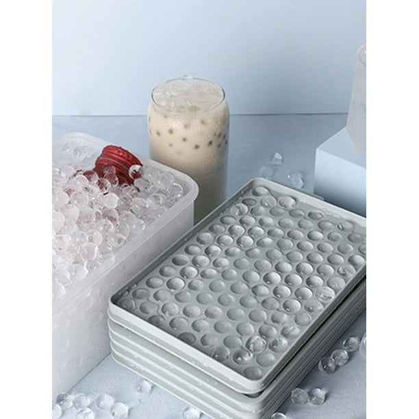 Bandejas de silicona para cubitos de hielo (juego de 2) moldes de bolas de  hielo para whisky, molde para hacer bolas de hielo, molde redondo para