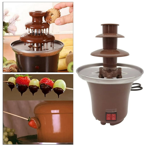 Mini fuente de chocolate Máquina de hotpot de cascada de fondue de  calentamiento de fusión de chocolate