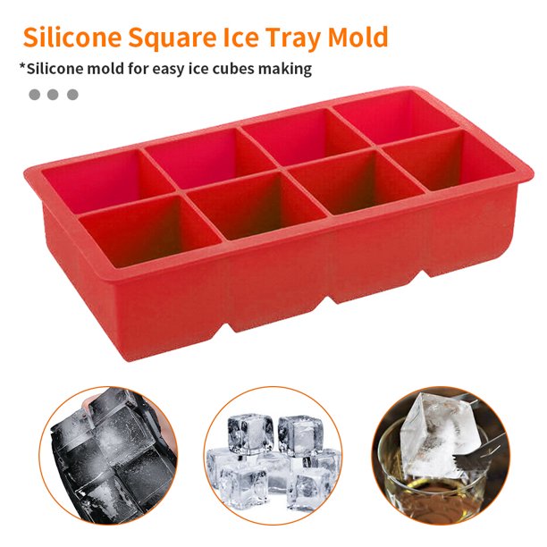 Molde grande de silicona para cubitos de hielo, herramienta