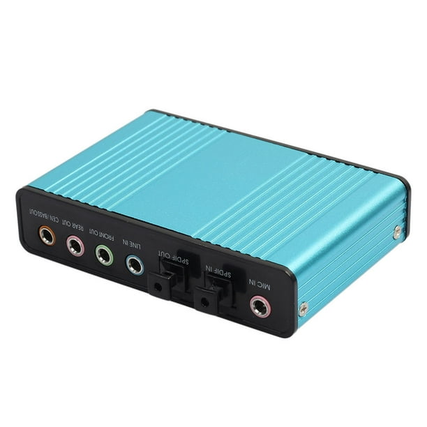 USB 6 Channel 5.1 Tarjeta de sonido de audio óptico externo para PC portátil (Azul) Ndcxsfigh estrenar Bodega Aurrera en línea