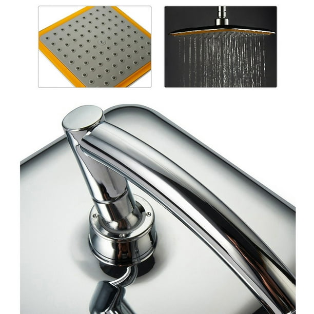 Cabezal de ducha - Lluvia de alta presión - Un aspecto moderno y lujoso -  La alternativa perfecta y ajustable al cabezal de ducha del baño (cromo  pulido de lujo) brillar Electrónica