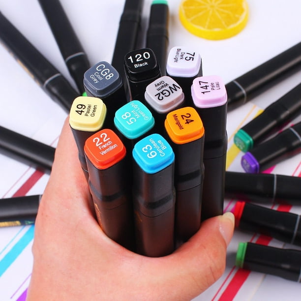 Juego de marcadores de arte de 30 colores Rotuladores a base de alcohol  Dual