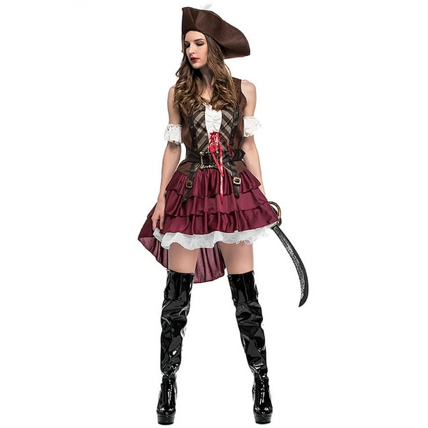 Disfraz de pirata de Halloween para mujer JAMW Sencillez
