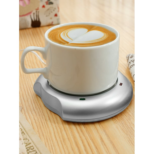 Suewow Calentador de tazas de café y calentador inteligente de tazas,  calentador de tazas para escritorio, calentador eléctrico de bebidas con 3