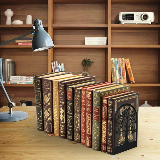  Sujetalibros vintage para libros pesados, sujetalibros de  imitación con organizador de escritorio, cajón, extremo de libro decorativo  para decoración del hogar de biblioteca (diseño A) : Hogar y Cocina