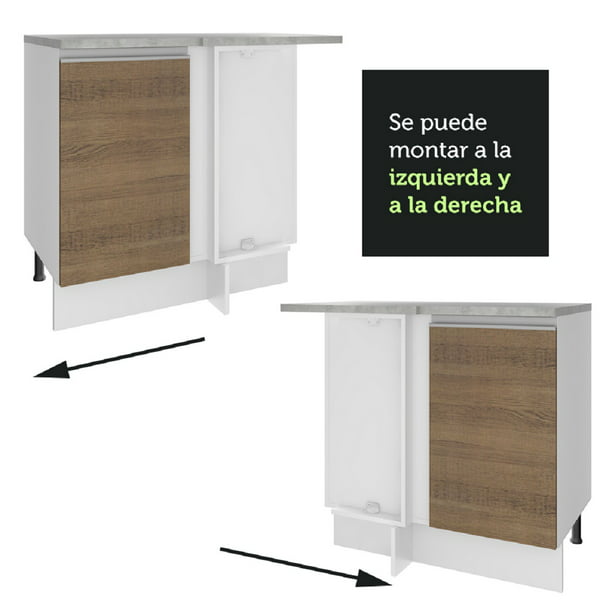 Mueble De Cocina Esquinero Madesa Con 1 Puerta Marron Madesa G247509BGL