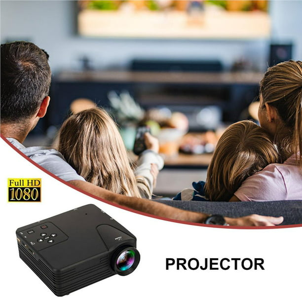Mini proyector, proyector de video LED Full HD 1080P, proyector de cine en  casa, proyector portátil para interiores y exteriores, ideal para sala de