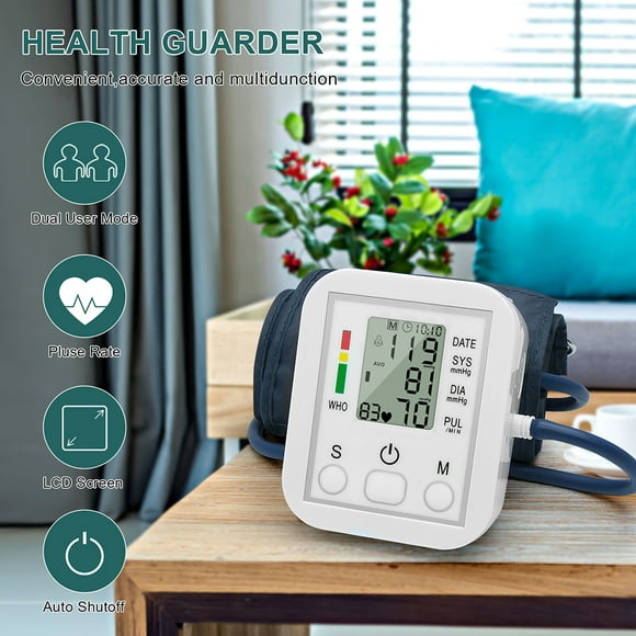 esfigmomanómetro automático pantalla lcd monitor de presión arterial tonómetro cuidado de la salud hugtrwg para estrenar