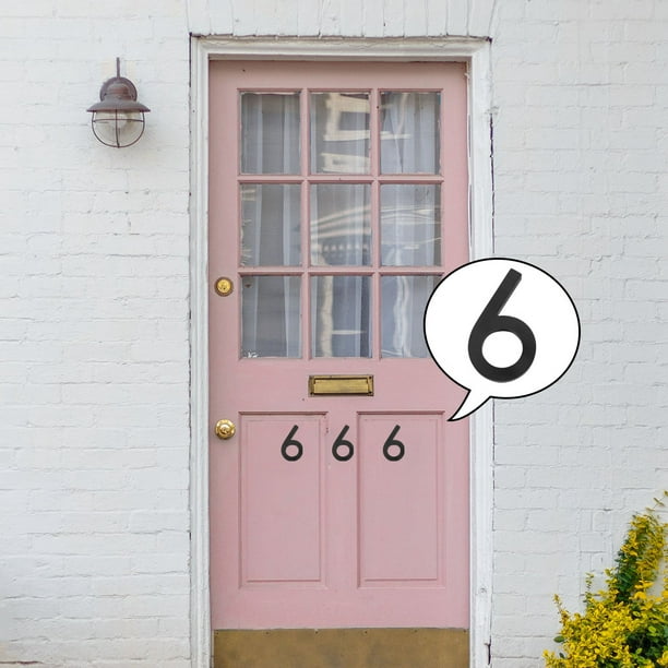 Números de casa (blanco) - Números de casa modernos de 5 pulgadas de altura  para puerta exterior Número de dirección con montaje flotante (3)