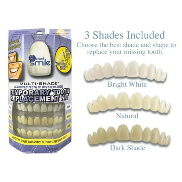 instantsmile Instant Smile MULTISHADE Patented Temporary Tooth Repair Kit.  A Realistic Looking Fix for a Missing or Broken Tooth. 