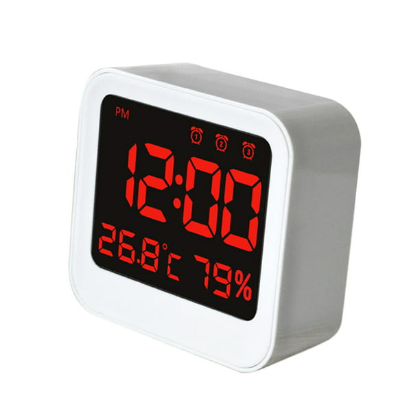 Reloj despertador de proyección portátil, fecha de repetición, 12/24 horas,  configuración, reloj Digital, reloj despertador electrónico para Macarena Proyector  Despertador