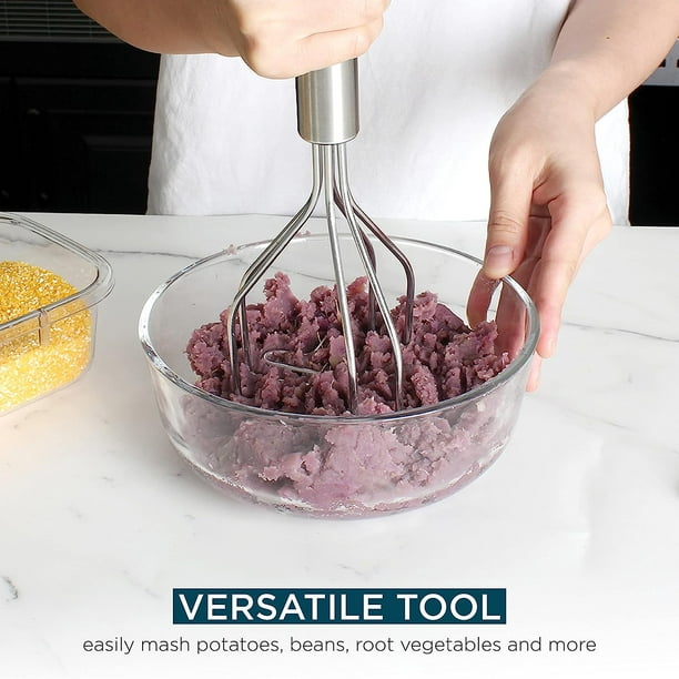  Masher Potato Best - Triturador de frijoles de calibre pesado  de acero inoxidable de alta calidad, fácil agarre : Hogar y Cocina