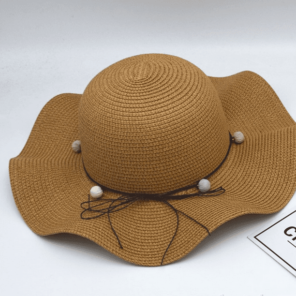  Sombrero de paja de ala ancha con doble tejido, ajuste  universal, estilo rancho, Straw : Ropa, Zapatos y Joyería