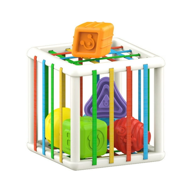 Juguetes Montessori para niños de 1 año, juguetes para bebés de 12 a 18  meses, juguetes clasificadores de formas con bloques sensoriales, juguetes