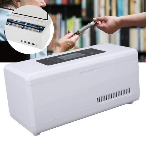 Mini refrigerador portátil de medicamentos, caja de viaje con enfriador de  insulina, temperatura constante recargable USB con bolsa y asa, cajas