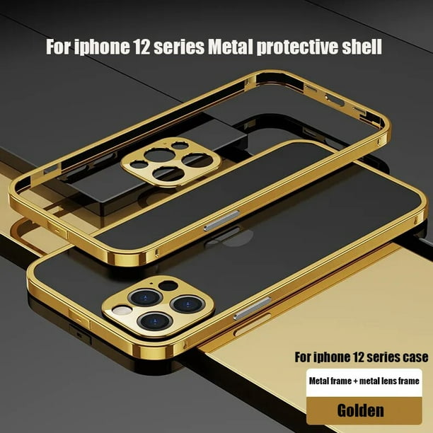 Fundas de teléfono de Metal para IPhone 12, 13, 14 Pro Max, 14 Plus, carcasa  de teléfono con marco de aluminio magnético para Iphone 11, 12, 13 Pro Max  Mini Fivean unisex