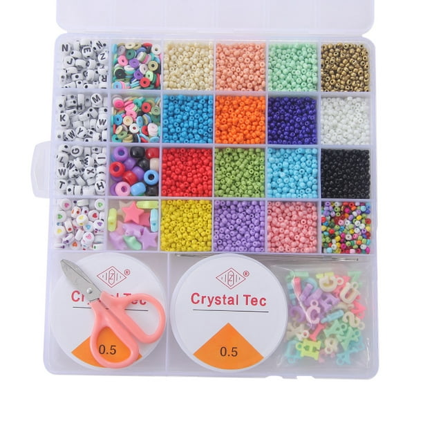 Spogie Kit de 900 piezas para hacer pulseras, kit de cuentas para hacer  joyas para niñas de 6 a 12 años, perlas de sirena artesanal, pulsera de