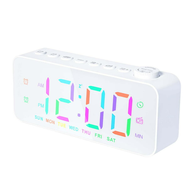 Despertador Digital - Reloj Despertador Digital - Despertador Inteligente - Reloj  Digital - Reloj Digital Sobremesa - Reloj Mesita De Noche - Reloj Mesa -  Reloj De Mesa - Alarm Clock (Blanco) : : Hogar y cocina