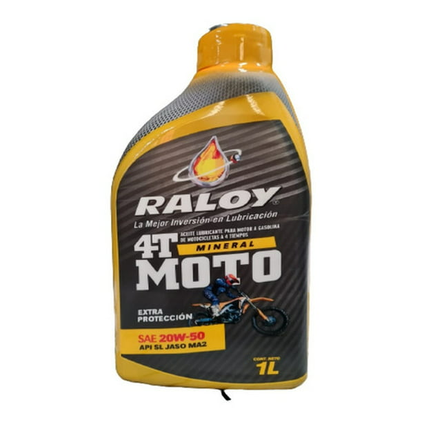 Aceite Raloy 20w50 Jaso Ma2 Motocicleta 4t Mineral Api Sl Raloy Mineral