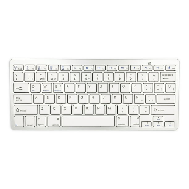 Mini teclado inalámbrico Bluetooth 3.0, teclado portátil ultradelgado, 78  teclas, teclado Bluetooth recargable para iOS, tabletas Android Windows y
