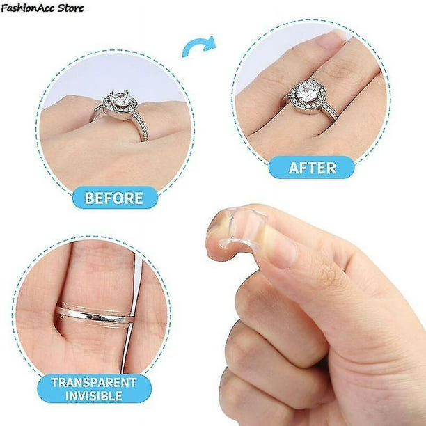 Ajustador de tamaño de anillo invisible para anillos sueltos Protector de  anillo, medidor de anillo, 4 tamaños oso de fresa Hogar