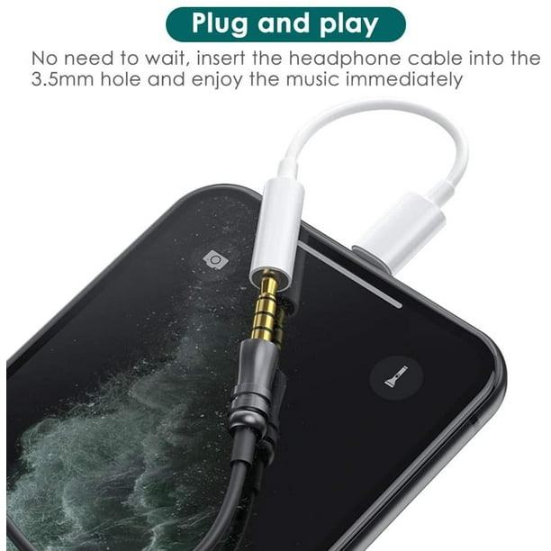  Auriculares, Control de cable Plug and Play Universal Music  Earphone para computadora para teléfono móvil (blanco) : Electrónica