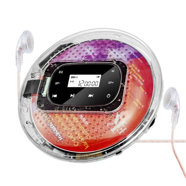 WOKALON Reproductor de CD portátil con radio, pequeño reproductor de CD  portátil personal con auriculares, altavoces, recargable Discman Kpop Music