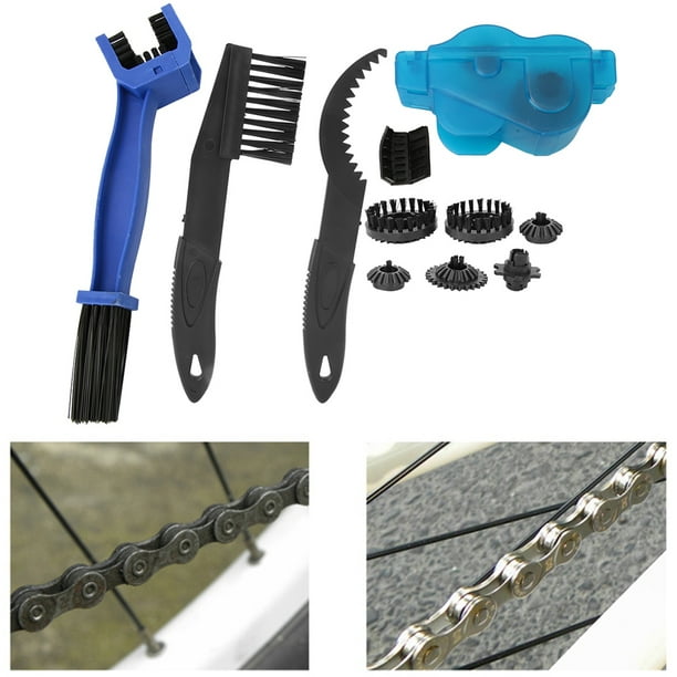 Kit limpiador de cadena de bicicleta, limpiador de cadena de bicicleta,  cepillo de engranajes, herramienta de limpieza rápida para todo tipo de