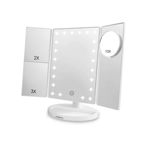 Espejo para Maquillaje Redlemon con Aumentos, Luz LED, Carga USB o Baterías AAA