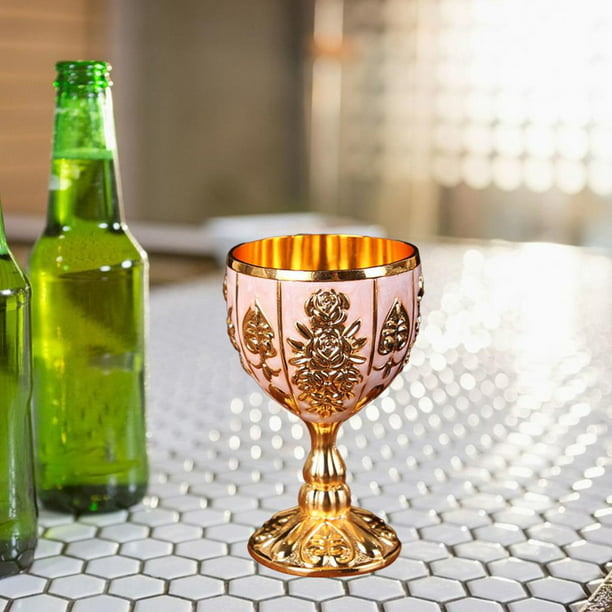 pequeña clásica, copas de vino, patrón de tallado, creativo, elegante,  hecho a mano, taza, de boda, fi, decoración, regalos Oro rosado Soledad Copa  de vino