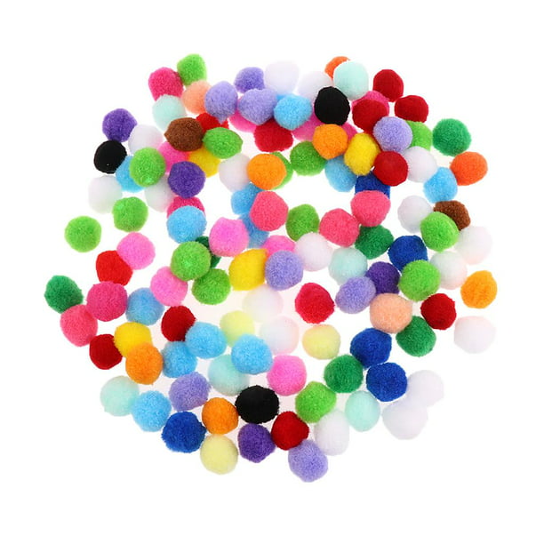  54 bolas de pompones de colores variados de 1.0 in para  manualidades, pompones de mezcla de colores para manualidades, pompones de  decoración para costura, pompones suaves, pompones para manualidades,  costura, material