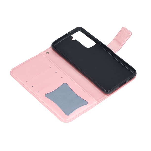 Funda para iPhone Xs Max con tapa y tarjetero y bolsillos con soporte en  oro rosa
