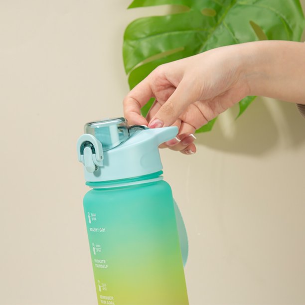 Termos para agua de 1000 ml fría con gradiente esmerilado para exteriores  (azul)