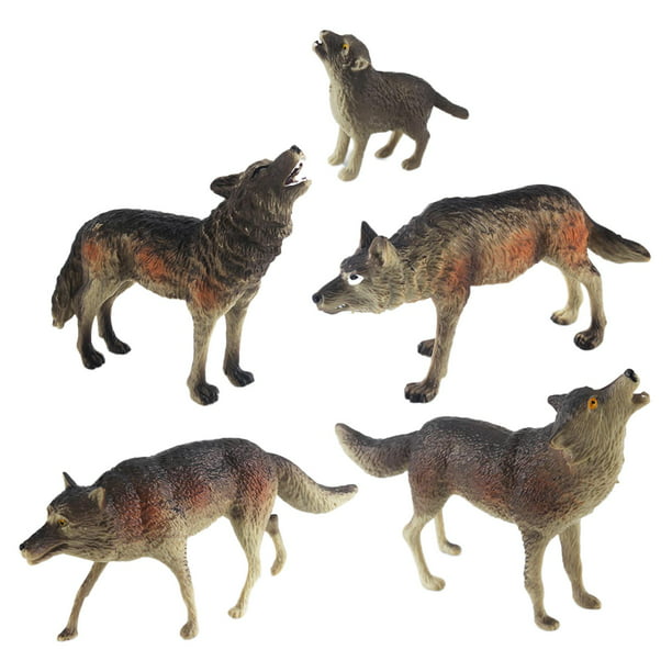 5 Piezas Juguetes Figuras Preescolar Regalo Simulación Bosque Aprendizaje  Para CUTICAT Figuras de lobo | Bodega Aurrera en línea