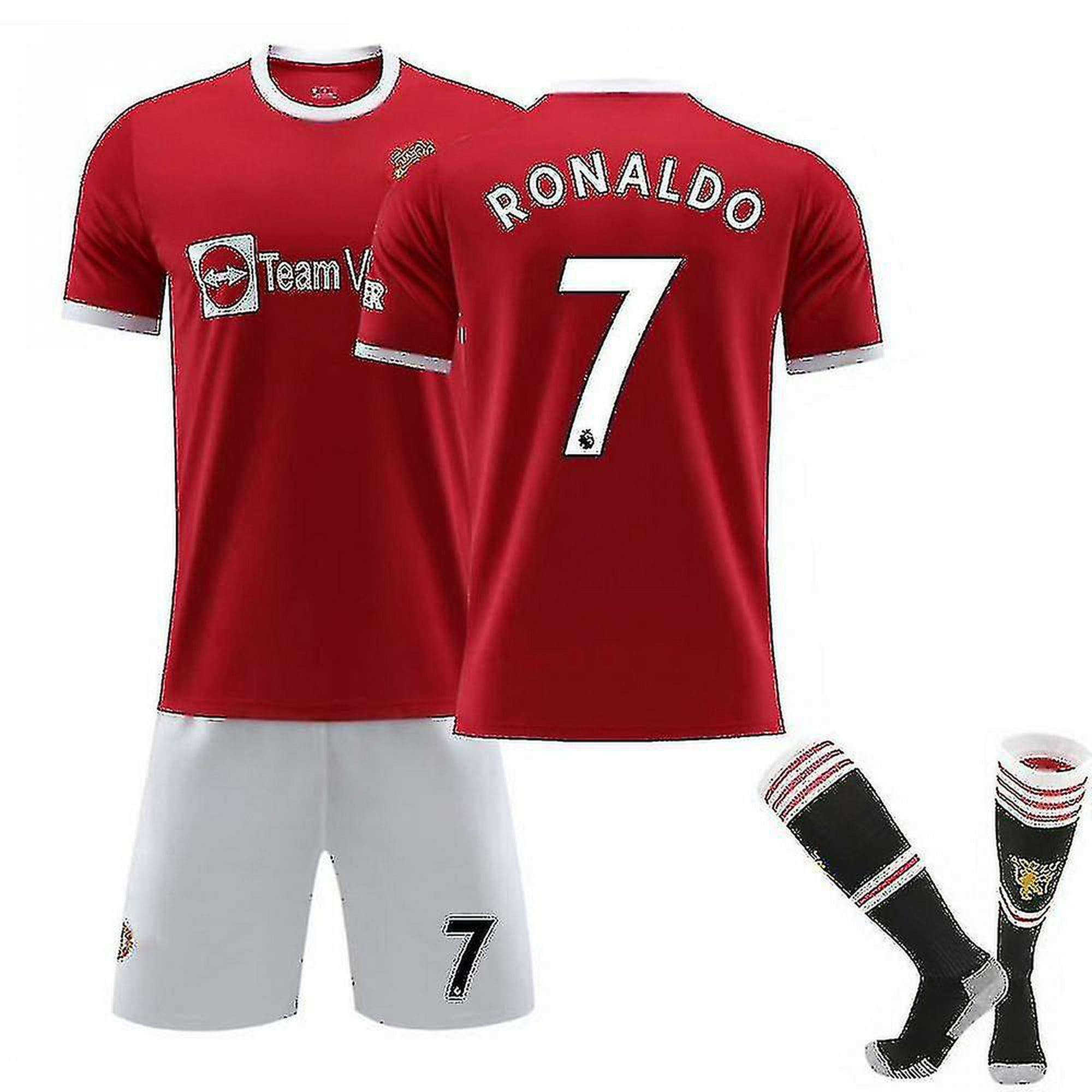 Camiseta adidas Cristiano Ronaldo del Manchester United en rojo para niños