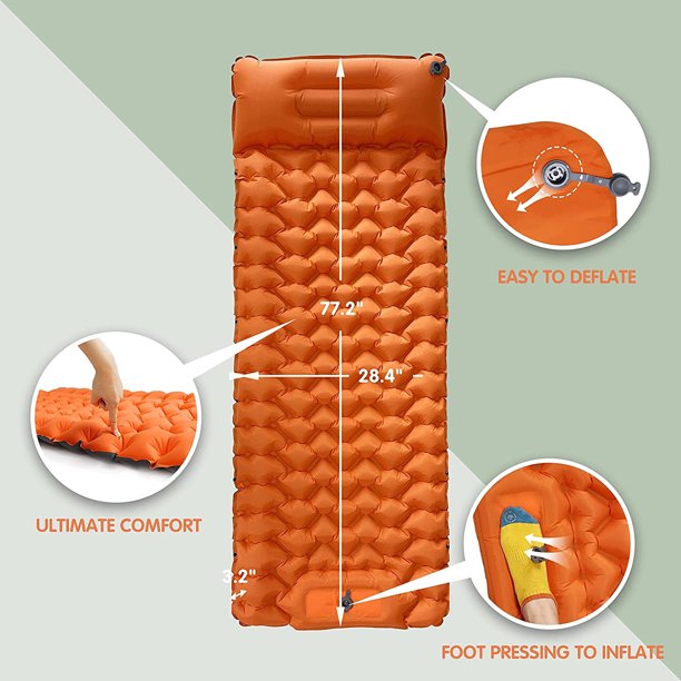 Muyoka Colchoneta inflable ultraligera para acampar, impermeable, para  dormir Muyoka Hogar