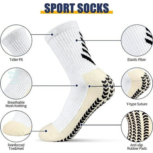 3 pares de calcetines deportivos antideslizantes para hombre, calcetines de  fútbol transpirables, calcetines deportivos de compresión antiampollas,  senderismo, senderismo, baloncesto brillar Electrónica