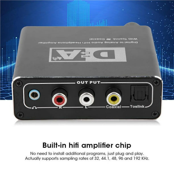 32-192khz Hifi Dac Amp Convertidor Audio Digital Analógico Rca 3