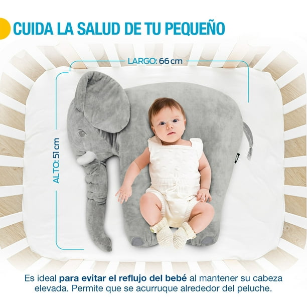 Almohada para Bebé Redlemon de Elefante Peluche Gigante 0 a 3 Años