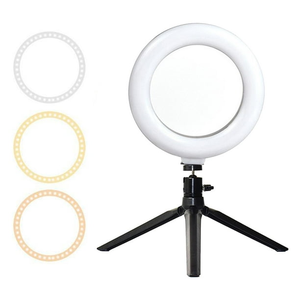 Anillo de luz con trípode para selfi, aro de luz Circular con soporte para  móvil, para