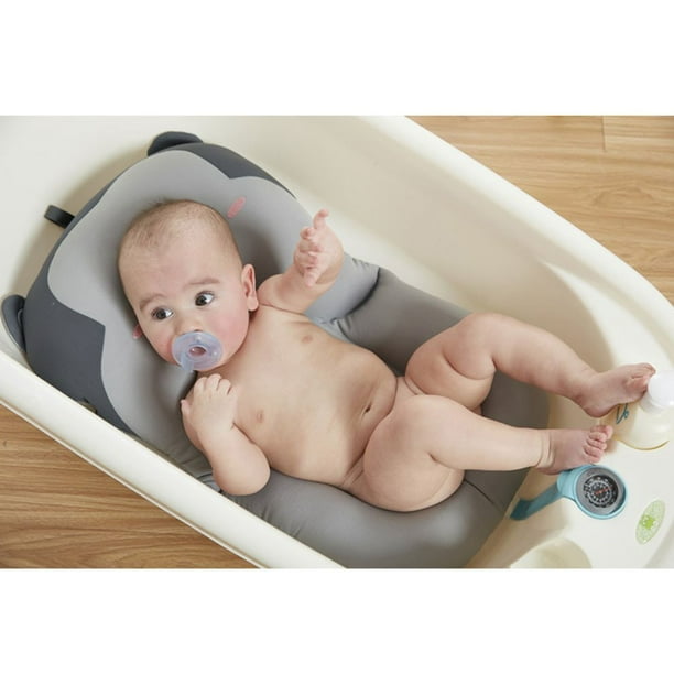 Almohadilla de baño para bebé, almohadilla plegable para bañera de bebé  recién nacido, estante para silla, asiento de bañera para recién nacido,  alfombrilla de cojín de apoyo infantil (mono gris) Xemadio MZQ-0105