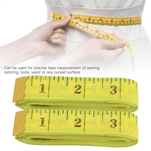 Cinta métrica suave para medir el cuerpo, cinta métrica de tela a medida  para perder peso, regla flexible, doble escala de 59.1 in/60 pulgadas  (verde)