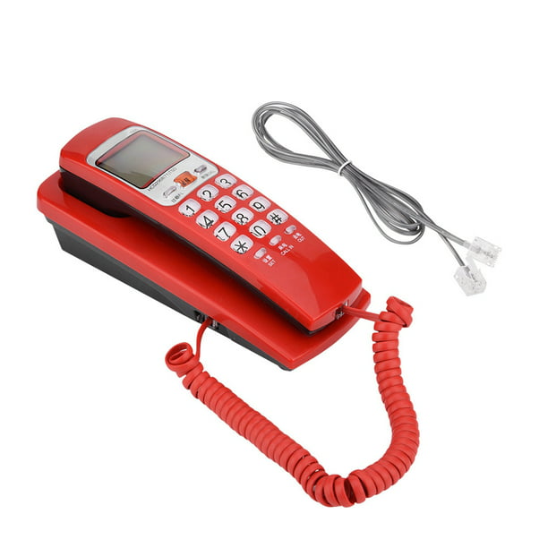 Teléfono Fijo Sobremesa, Teléfono Fijo con Cable Teléfono del Hotel  teléfonos fijos con Altavoz e identificador de Llamadas, teléfono de línea  Fija para el hogar/Hotel/Oficina(Negro) : : Electrónica