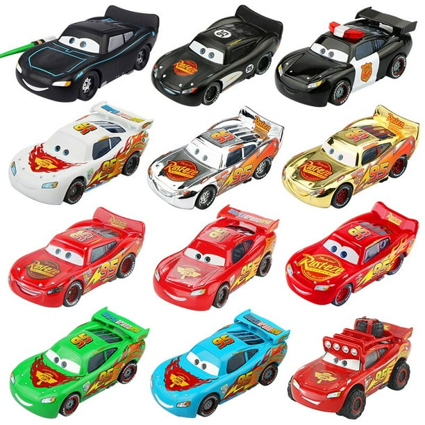 Disney-coches Pixar Cars 2 y 3 para niños, juguetes de Metal