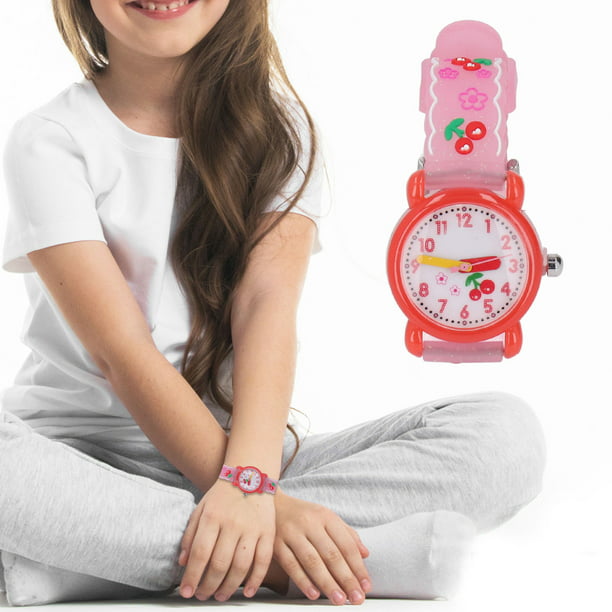 Reloj para niña reloj portátil de dibujos animados a prueba de