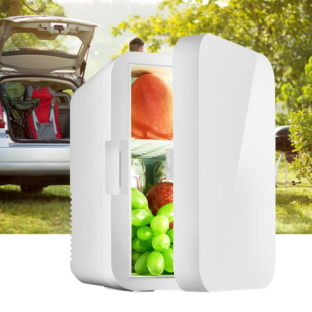 Mini refrigerador, refrigerador pequeño de 8 litros AC110V/DC12V , Mini  nevera para coche y hogar de doble uso, refrigeración y calefacción, para  dorm