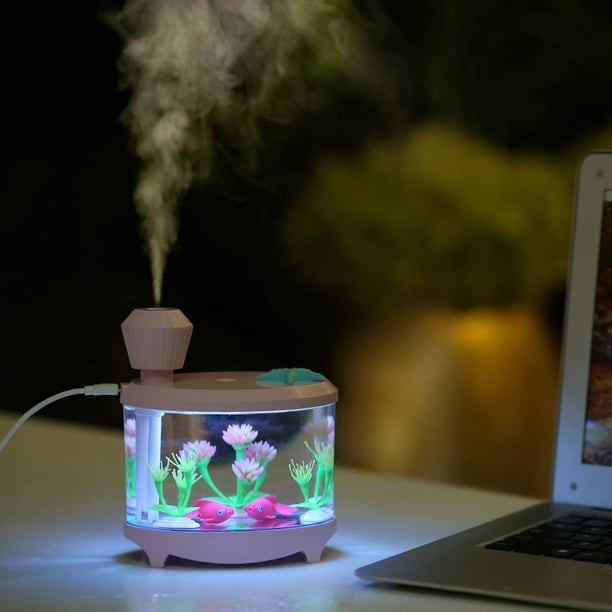 Mini humidificador portátil, pequeño humidificador de niebla fría con luz  nocturna, humidificador de escritorio personal USB para dormitorio de bebé